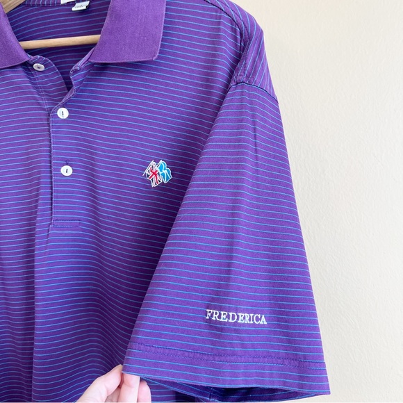 PETER MILLAR men’s purple polo golf shirt size L Frederica St. Simon Georgia - Picture 5 of 7